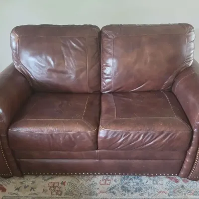 Leather Loveseat