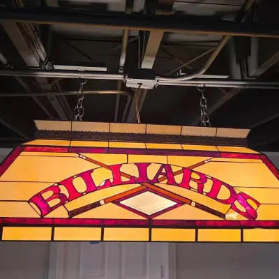 Stained Glass Billiards Overhead Light