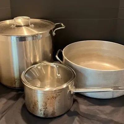 Bakken 18 qt Stock Pot W/lid, Heavy Duty Large Aluminum Pot, Centurion Saucepan 