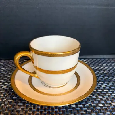 For Marshall Fields: Lenox China Set & 4 Irish Coffee Glasses