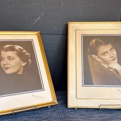 2 Maurice Seymour Chicago Photos In Gilded Frames & 1 Antique Framed Photo