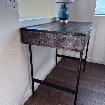 Desk and Lamp - 2 items