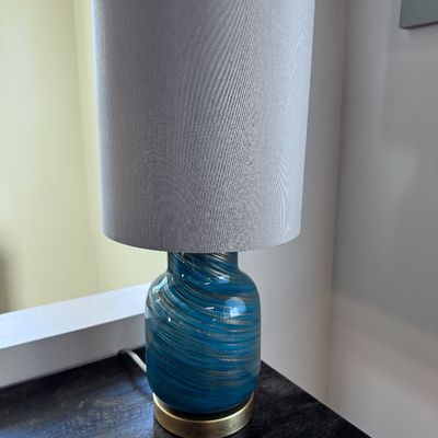 Desk and Lamp - 2 items