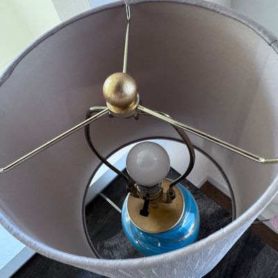 Desk and Lamp - 2 items