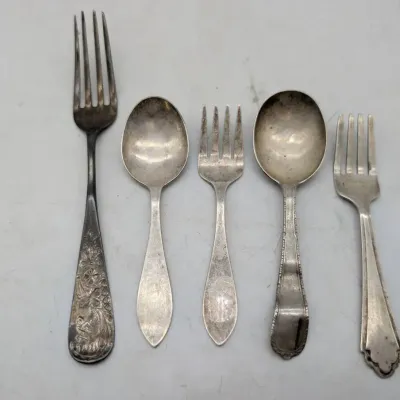 5 Sterling Silver Forks & Spoons