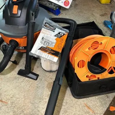 Ridgid Shop Vacuum W/ Attachments + Extension Cord 