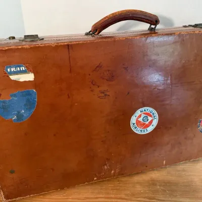 Vintage Brooks Brothers Leather Suitcase