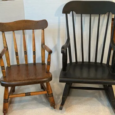 Pair Of Vintage Child’s Rocking Chairs