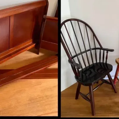 Doll Chairs and Sleigh Bed