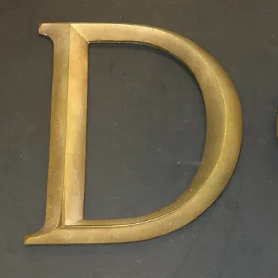 Solid Brass Monogram Letters