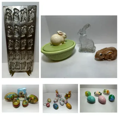 New And Vintage Easter Decor