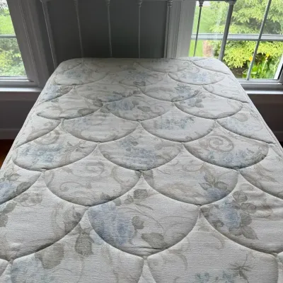 Vintage Cast Iron and Brass Twin Bed