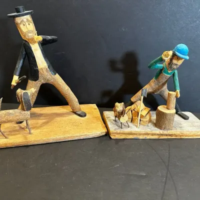 2 Folk Art Sculptures