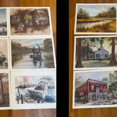 Collection Of Tidewater Prints From 1977 Calendar