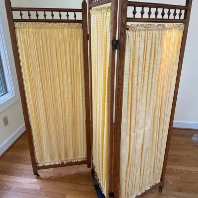 Vintage 3 Panel Room Divider 
