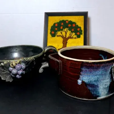 3 Pc Folk Art Lot