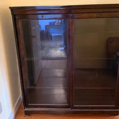 Vintage Glass Front Bookcase