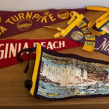 Vintage Pennants from Virginia, Niagara Falls, & Pennsylvania