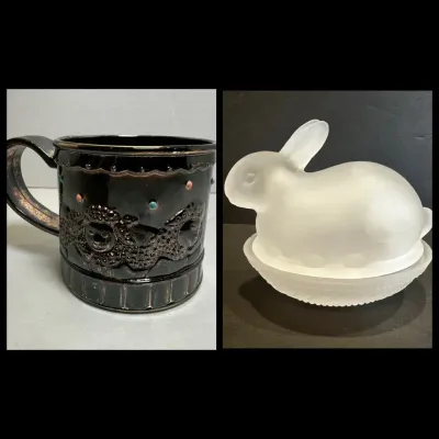 Lenox Glass Nesting Bunny & Lazy Lambs Cup