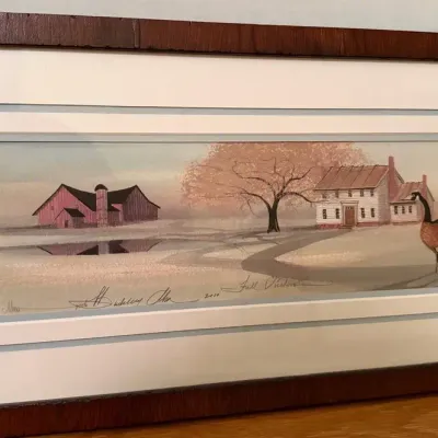 P Buckley Moss Signed/Numbered Print Fall Visitors