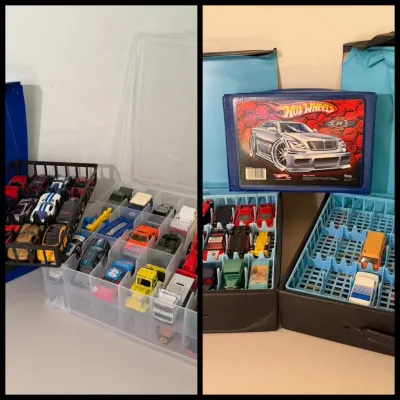 Hot Wheels/Matchbox Style Cars In Carrying Cases