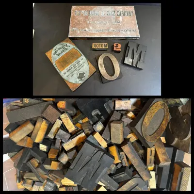 Collection Of Antique Print Blocks