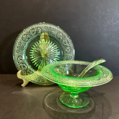 3 Pieces of Uranium Glass
