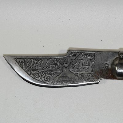 Oh! Lagcerda Portugal w Blade Engraved Pocket Knife