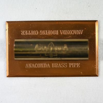 Anaconda Brass Pipe - Roofing Copper Advertising Paperweight