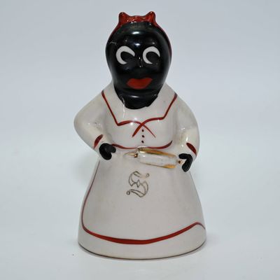 Salt Shaker - Woman with S on Apron - Black Americana