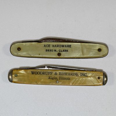 Lot of 2 Advertising Pocket Knives, one Kutmaster