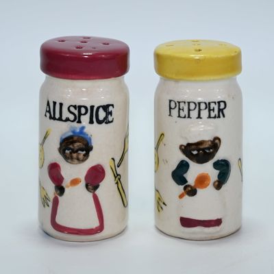 Allspice and Pepper Shakers - Black Americana