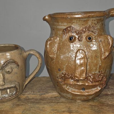 Sale Photo Thumbnail #266: Allen Ham Folk Pottery Lot of 2