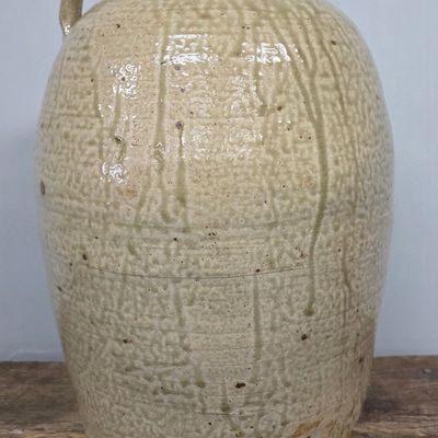 Sale Photo Thumbnail #7: Documented Alabama-Jimmy Rye 3gal Alkaline Glazed Syrup Jug