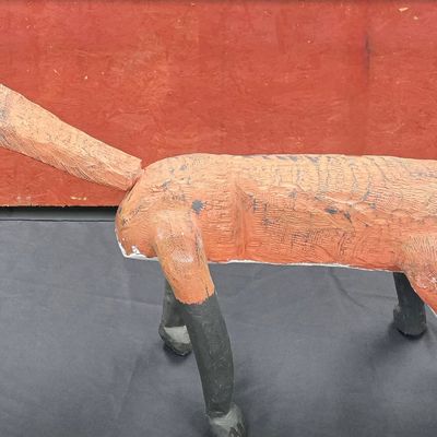 Sale Photo Thumbnail #301: Miguel Rodriquez Folk Art Carved Fox