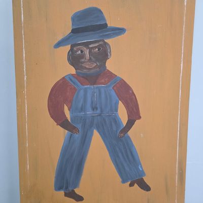 Sale Photo Thumbnail #164: Jimmy Lee Sudduth Self Portrait Folk Art Painting