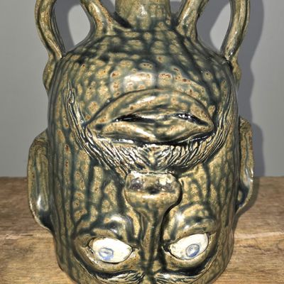 Sale Photo Thumbnail #279: Richard McCombe Southern Folk Pottery Face Jug