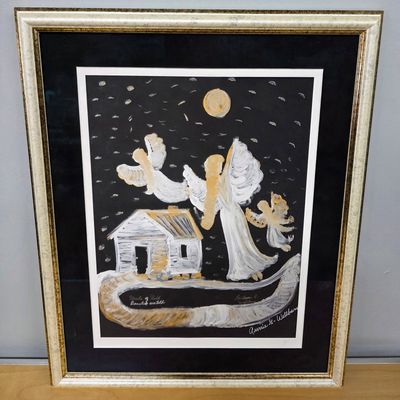 Sale Photo Thumbnail #300: Annie Wellborn Folk Art Painting "Streets of Gold"