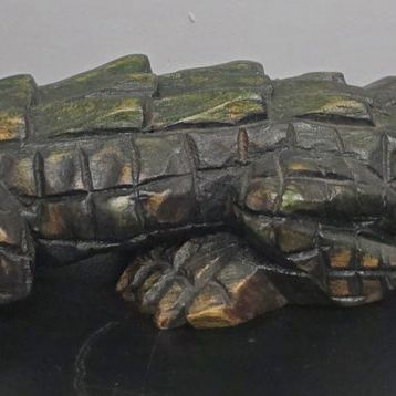 Sale Photo Thumbnail #224: 1940-50s Folk Art Wooden Carved Alligator