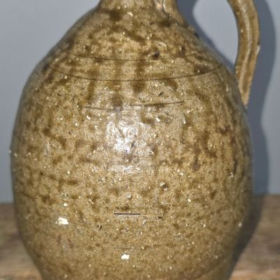 Sale Photo Thumbnail #113: Early Southern Stoneware 1/2 Gallon Fluid Jug