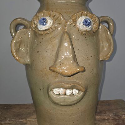Sale Photo Thumbnail #261: Rare Jerry Brown Double Face Politician 5gal Jar
