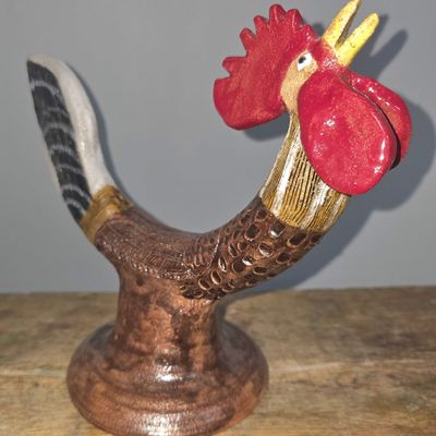 Sale Photo Thumbnail #223: Fine Bobby Gaither # 3 Folk Pottery Rooster