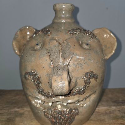 Sale Photo Thumbnail #285: 2002 Allen Ham Alabama Folk Pottery Face Jug