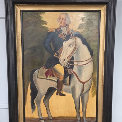 Sale Photo Thumbnail #46: Hand Painted George Washington Painting