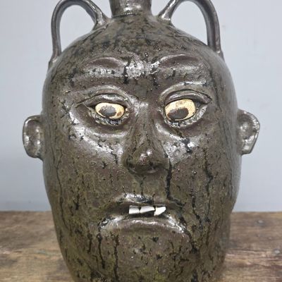 Sale Photo Thumbnail #248: Shelby West Double Face China Plate Face Jug