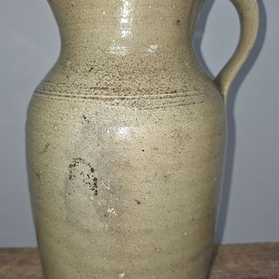 Sale Photo Thumbnail #120: Early Salt Glazed NC Craven Shop Pitcher