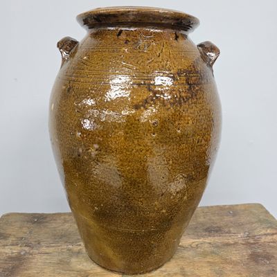 Sale Photo Thumbnail #25: Fine 5 Gallon Cleburne Co. Alabama Lug Handle Jar