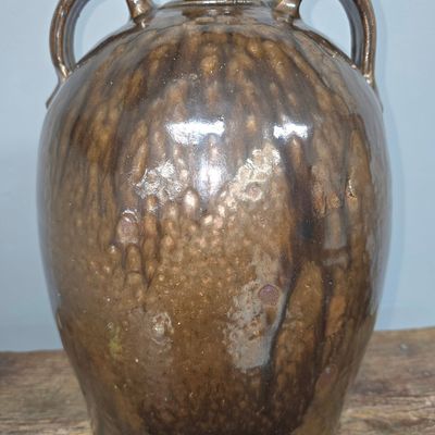 Sale Photo Thumbnail #80: Signed HN Henry N. Long Double Handle 4gal Jug