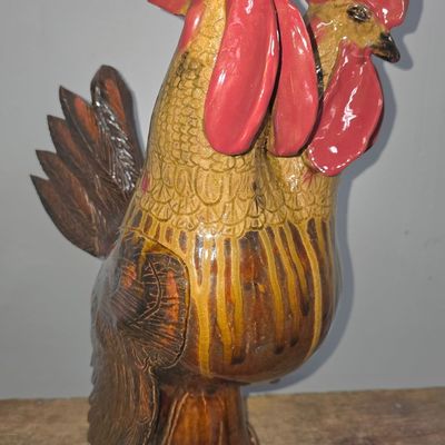 Sale Photo Thumbnail #206: Claude & Vikki Miller-Ram Pottery Double Rooster