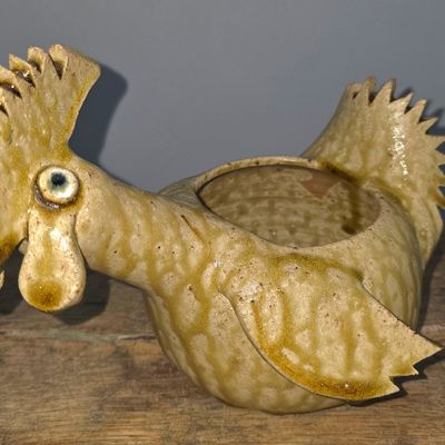 Sale Photo Thumbnail #252: R. Armfield Folk Pottery Rooster Bowl